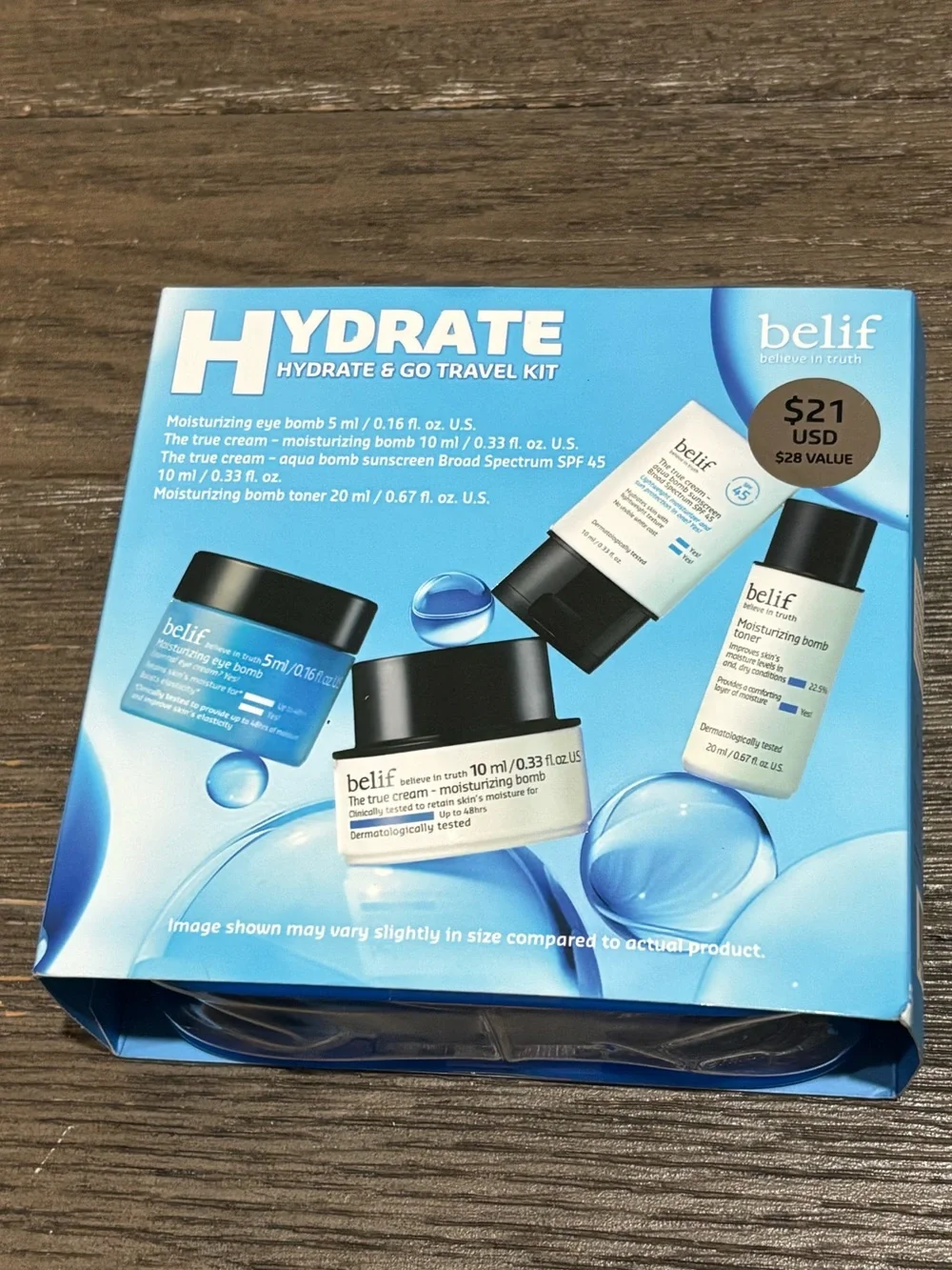 Belif Hydrate & Go Travel Kit • Skincare + Travel Bag
